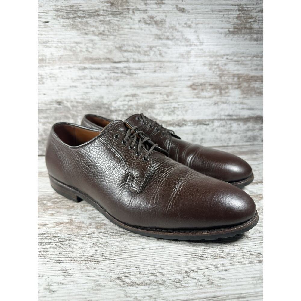Men's Brooks Brothers Dark Brown Leather Plain Toe Oxfords Sz 11D EUC!